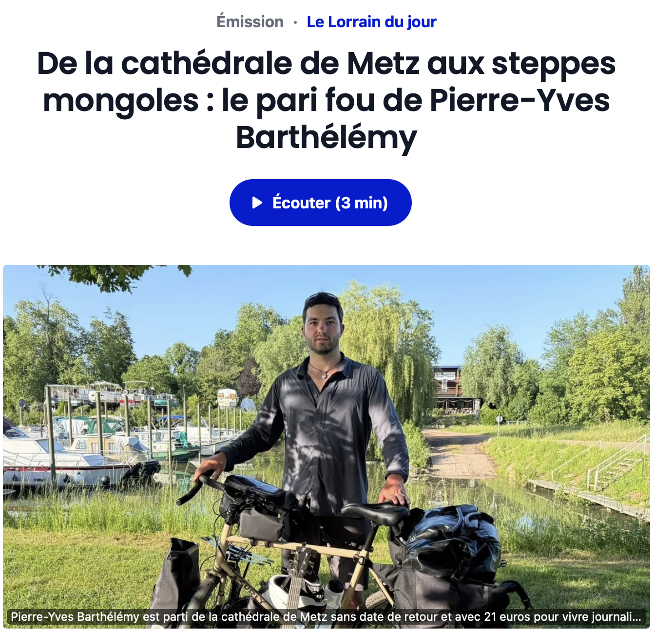 Retrouvez mon interview du lundi 1er juin 2026 pour: Le Lorrain du jour, sur Ici Lorraine